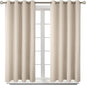 BGment Blackout Curtains - Grommet Thermal Insulated Room Darkening Bedroom and Living Room Curtains, Set of 2 Panels (52 x 45 Inch, Champagne)