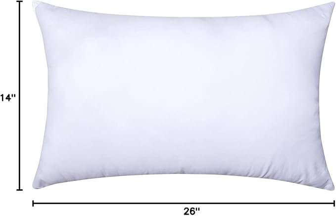 MIULEE Throw Pillow Insert Premium Pillow Stuffer Sham Rectangle Form for Decorative Cushion Bed Couch Sofa 14x26 Inch