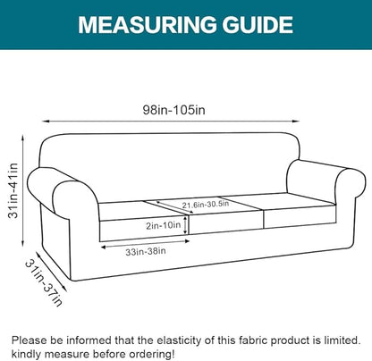 Turquoize 4 Piece Sofa Covers for 3 Cushion Couch Sofa Slipcover Soft Couch Cover for Dogs-Washable Sofa Furniture Covers with 3 Individual Large Cushion Covers (XL Sofa,Dark Cyan)