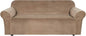 H.VERSAILTEX Stretch Velvet Sofa Covers Large Couch Covers Sofa Slipcovers Furniture Protector Soft with Non Slip Elastic Bottom, Feature Thick Comfy Rich Velour (Extra Wide Sofa 89"-105", Camel)