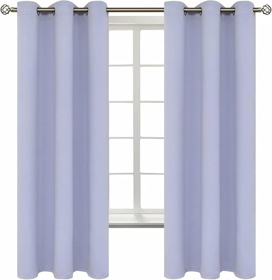 BGment Room Darkening Curtains 63 Inches Long - Grommet Thermal Insulated Drapes Window Treatment Curtains for Bedroom, 2 Panels, 42 x 63 Inch, Lavander