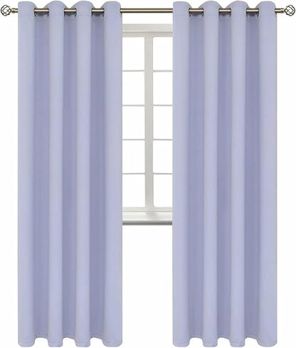 BGment Room Darkening Curtains 84 Inches Long - Grommet Thermal Insulated Drapes Window Treatment Curtains for Bedroom, 2 Panels, 52 x 84 Inch, Lavander