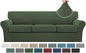 Turquoize 4 Piece Sofa Covers for 3 Cushion Couch Sofa Slipcover Soft Couch Cover for Dogs-Washable Sofa Furniture Covers with 3 Individual Large Cushion Covers (XL Sofa, Bronze Green)