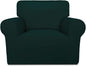 PureFit Super Stretch Chair Sofa Slipcover – Spandex Non Slip Soft Couch Sofa Cover, Washable Furniture Protector with Non Skid Foam and Elastic Bottom for Kids, Pets （Chair, Deep Teal）