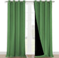 NICETOWN 100% Blackout Curtains for Windows, Pack of 2, Forest Green, 52" W x 102" L, Super Heavy-Duty Black Lined Total Darkness Drapes for Bedroom, Privacy Assured Window Treatment for Patio