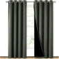 NICETOWN 100% Blackout Curtains 84 inches Long, Pair of Energy Smart & Noise Blocking Out Drapes for Baby Room Window, Thermal Insulated Guest Room Lined Window Dressing(Dark Mallard, 52 inches Wide)