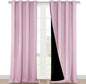 NICETOWN Full Shading Curtains for Windows, Super Heavy-Duty Black Lined Blackout Curtains for Girl's Room, Privacy Assured Heavy Drapes (Lavender Pink, Pack of 2, 52 inches W x 95 inches L)