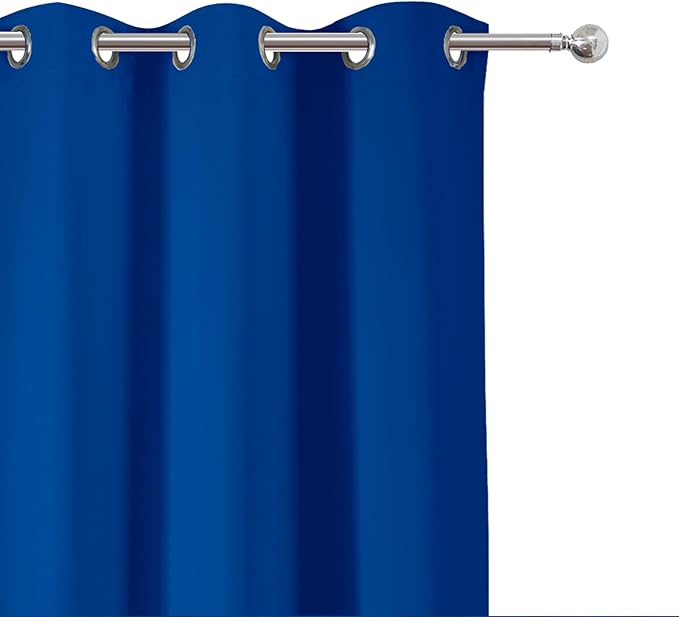 LEMOMO Blackout Curtains 52 x 90 Inch Long Royal Blue Curtains Set of 2 Panels Room Darkening Curtains for Bedroom and Living Room