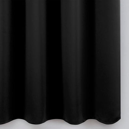 LEMOMO Blackout Curtains 52 x 120 Inch Long Black Curtains Set of 2 Panels Room Darkening Curtains for Bedroom and Living Room