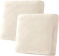 H.VERSAILTEX Velvet Stretch Couch Cushion Cover Plush Cushion Slipcover for Chair Loveseat Sofa Cushion Furniture Protector Seat Cushion Sofa Cover (2 Piece Large Sofa Cushion Covers, Cream)