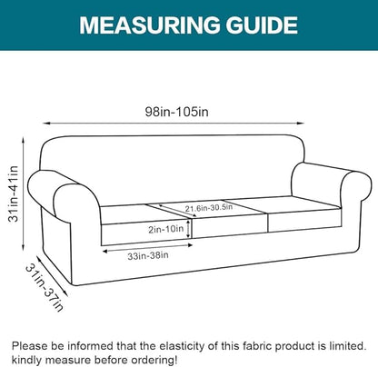 Turquoize 4 Piece Sofa Covers for 3 Cushion Couch Sofa Slipcover Soft Couch Cover for Dogs-Washable Sofa Furniture Covers with 3 Individual Large Cushion Covers (XL Sofa, Olive)