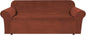 H.VERSAILTEX Stretch Velvet Sofa Covers Large Couch Covers Sofa Slipcovers Furniture Protector Soft with Non Slip Elastic Bottom, Feature Thick Comfy Rich Velour (Extra Wide Sofa 98"-105", Rust)