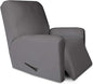 PureFit Super Stretch Chair Sofa Slipcover with Pocket – Spandex Non Slip Soft Couch Sofa Cover, Washable Furniture Protector with Elastic Bottom for Kids, Pets （Recliner, Light Gray）