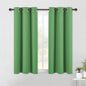 NICETOWN Blackout Curtain Panels for Bedroom, 2 Panels, W42 x L60 inches, Forest Green, Thermal Insulated Grommet Top Blackout Draperies and Drapes
