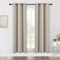 NICETOWN Modern Blackout Curtains Noise Reducing, Thermal Insulated and Privacy Room Darkening Drape Panels for Boy's Guest Room Door Window (Natural, 2 Panels, W42 x L72 -Inch)