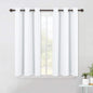 NICETOWN Window Draperies Curtains Panels - Blocking Out 50% Sunlight Curtains, Grommet Top Small Window Drapes for Bedroom (2 Panels, 42 by 45, White)