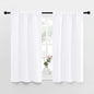 NICETOWN White Curtains for Kitchen Window, Home Decoration Light Filtering Curtains & Drapes for Small Window (34 in x 45 in (W x L), 1 Pair)