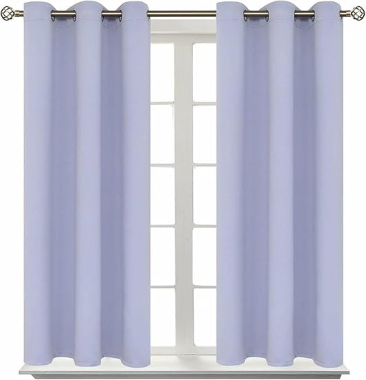 BGment Room Darkening Curtains 45 Inches Long - Grommet Thermal Insulated Drapes Window Treatment Curtains for Bedroom, 2 Panels, 38 x 45 Inch, Lavander