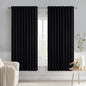 MIULEE Black Back Tab Blackout Curtains 54 Inch Length 2 Panels Set for Living Room Bedroom Privacy, Halloween Rod Pocket/Pinch Pleat Thermal Insulated Room Darkening Pleated Light Blocking Drapes