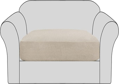 H.VERSAILTEX Stretch Couch Cushion Covers Individual Seat Sofa Chair Slipcovers Cushion Protector Cover Featuring Jacquard Textured Twill Fabric(1 Cushion Chair Cover, Island Fossi)