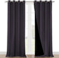 NICETOWN 100% Blackout Blinds, Set of 2, 46" x 102", Greyish Purple, Laundry Room Decor Window Treatment Curtains for Large Patio Sliding Door, Thermal Insulated Curtains for Bedroom