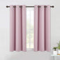 NICETOWN Blackout Curtains & Drapes for Bedroom, Baby Pink, W34 x L48, Set of 2, Triple Weave Grommet Top Thermal Insulated Light Blocking Panels for Bathroom/Living Room