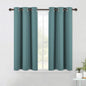 NICETOWN Modern Blackout Curtains Noise Reducing, Thermal Insulated and Privacy Room Darkening Drape Panels for Boy's Guest Room Door Small Short Window (Greyish Blue, 2 Panels, W42 x L45 -Inch)