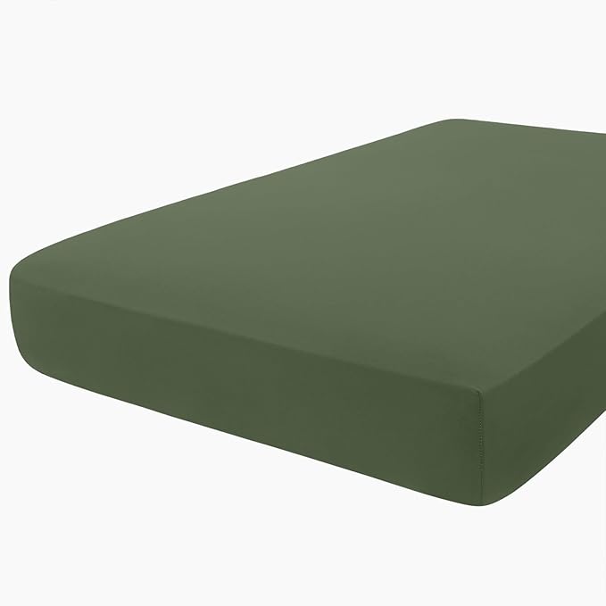 hyha Milk Silk Couch Cushion Covers, Soft Magic Sofa Covers Washable for 3 Cushion Couch, Stretch Sectional Outdoor Cushion Covers for Patio Furniture with Elastic Bottom(Large, Bronze Green)