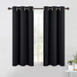 NICETOWN Blackout Draperies Window Curtain Panels, Autumn/Winter Thermal Insulated Solid Grommet Blackout Curtains/Drapes for Living Room (Set of 2, 42 Inch by 54 Inch, Black)