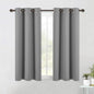 NICETOWN Bedroom Curtains Blackout Drapery Panels, Three Pass Microfiber Thermal Insulated Solid Ring Top Blackout Window Curtains / Drapes for Small Window (2 Panels, W42" X L54", Silver Grey)