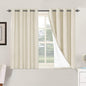 H.VERSAILTEX 100% Blackout Curtains for Bedroom Thermal Insulated Linen Textured Curtains Heat and Full Light Blocking Drapes Living Room Curtains 2 Panel Sets, Bleached Sand, 52x45 Inch