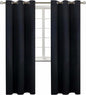 BGment Black Blackout Curtains for Living Room - Grommet Thermal Insulated Room Darkening Energy Saving Curtains for Bedroom, Set of 2 Panels, 42 x 84 Inch
