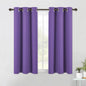 NICETOWN Kitchen Blackout Short Curtain Panels for Bedroom, Lilac Purple, 2 Panels, W42 x L45 -Inch, Thermal Insulated Grommet Top Blackout Draperies and Drapes