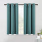 NICETOWN Bedroom Curtain Panels Blackout Draperies, Thermal Insulated Solid Grommet Blackout Curtains/Drapes (Sea Teal, One Pair, 42 by 45-Inch)