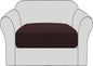 H.VERSAILTEX Stretch Couch Cushion Covers Individual Seat Sofa Chair Slipcovers Cushion Protector Cover Featuring Jacquard Textured Twill Fabric(1 Cushion Chair Cover, Chocolate)
