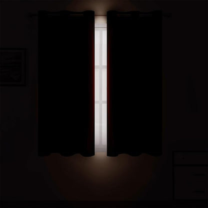 LEMOMO Chocolate Brown Blackout Curtains 42 x 54 Inch Length Set of 2 Panels Grommet Bedroom Curtains for Living Room