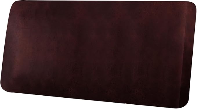 Leather Look Couch Cushion Covers Sofa Seat Slipcovers Sets Couches Furniture Protector for Sectional Armchair Loveseat Pets Kids Stretch Spandex Fabric (1 Cushion Loveseat, Burgundy)