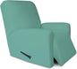 PureFit Super Stretch Chair Sofa Slipcover with Pocket – Spandex Non Slip Soft Couch Sofa Cover, Washable Furniture Protector with Elastic Bottom for Kids, Pets （Recliner, Cyan）