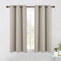 NICETOWN Modern Blackout Curtains Noise Reducing, Thermal Insulated and Privacy Room Darkening Drape Panels for Boy's Guest Room Door Small Short Window (Natural, 2 Panels, W42 x L54 -Inch)