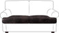 Leather Look Couch Cushion Covers Sofa Seat Slipcovers Sets Couches Furniture Protector for Sectional Armchair Loveseat Pets Kids Stretch Spandex Fabric (2 T-Cushion Loveseat, Chocolate)