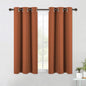 NICETOWN Modern Blackout Curtains Noise Reducing, Thermal Insulated and Privacy Room Darkening Drape Panels for Boy's Guest Room Door Small Window (Burnt Orange, 2 Panels, W42 x L54 -Inch)
