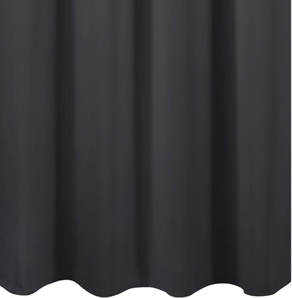 LEMOMO Blackout Curtains 52 x 84 inches Long Dark Grey Curtains Set of 2 Panels Thermal Insulated Room Darkening Curtains for Bedroom