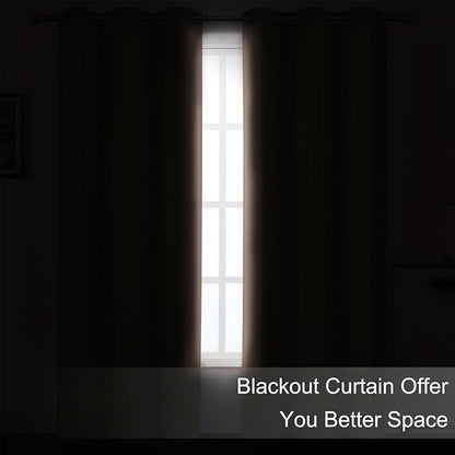 LEMOMO Blush Thermal Blackout Curtains/52 x 72 Inch/Set of 2 Panels Room Darkening Curtains for Bedroom
