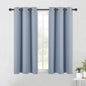 NICETOWN Kitchen Blackout Short Curtain Panels for Bedroom, Vintage Blue, 2 Panels, W42 x L45 -Inch, Thermal Insulated Grommet Top Blackout Draperies and Drapes