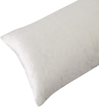 GIGIZAZA White Velvet 12x20 Lumbar Decorative Throw Pillow Covers Cases for Sofa Bed 2 Pack Soft Cushion Cover