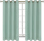 BGment Blackout Curtains - Grommet Thermal Insulated Room Darkening Bedroom and Living Room Curtains, Set of 2 Panels (52 x 63 Inch, Frosty Green)