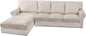 H.VERSAILTEX Velvet Stretch Sectional Couch Covers 4 Pieces Sofa Seat Cushion Covers L Shape Separate Cushion Couch Chaise Cover for Both Left/Right Couch (Large Sofa 3 Seater + 1 Chaise, Oatmeal)