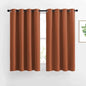 NICETOWN Half Window Curtains for Bedroom - Grommet Modern Thermal Insulated Blackout Window Drapes Sound Reducing for Nursery/Kitchen, Burnt Orange, W52 x L54, Set of 2