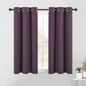 NICETOWN Bedroom Curtains Blackout Drapery Panels, 2 Panels, 42 x 54 Inch, Plum, Three Pass Microfiber Thermal Insulated Solid Ring Top Blackout Window Curtains/Drapes