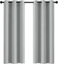 Yakamok Soft and Smooth Blackout Curtains for Bedroom - Grommet Thermal Insulated Room Darkening Curtains for Living Room, Set of 2 Panels (42 x 72Inch, Light Grey)